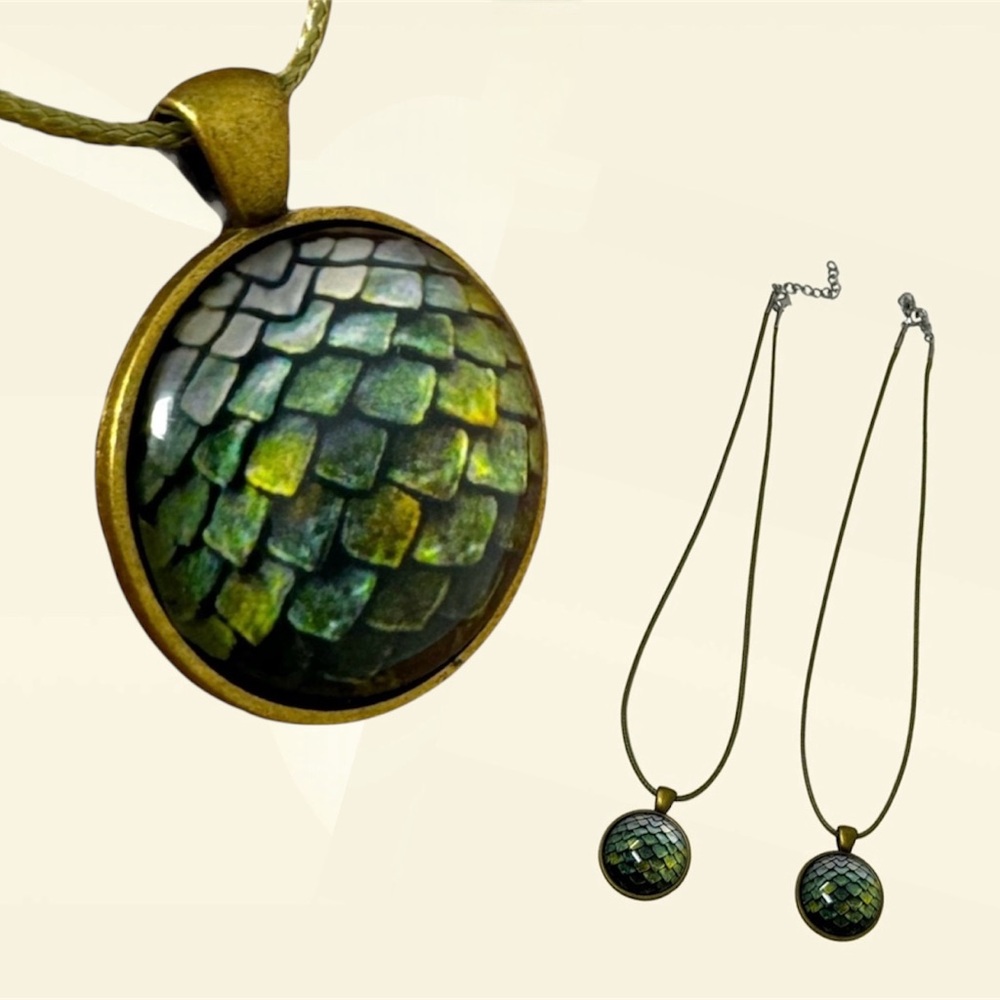 Dragon Egg Pendant Necklace (Set of 2)